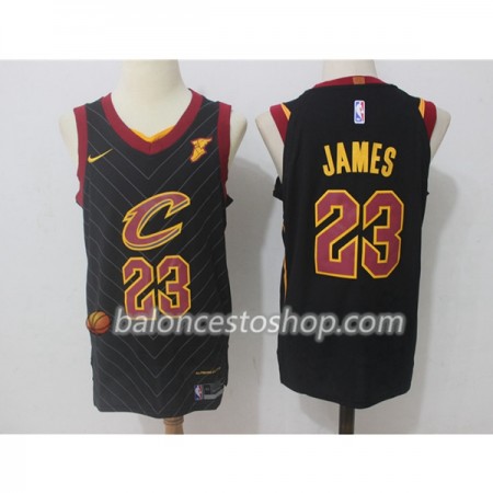 Camiseta Hombre NBA Cleveland Cavaliers LeBron James 23 Nike 2017-18 Negro Swingman